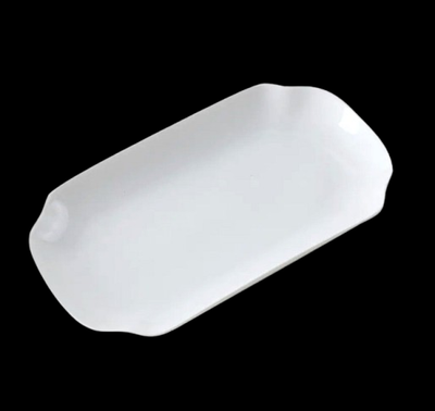Ceramic Long Bowl Plate White 27cm
