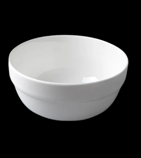 Ceramic Round Bowl White 7&quot;