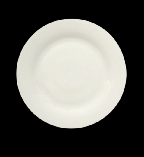 Ceramic Round Plate White 8&quot;