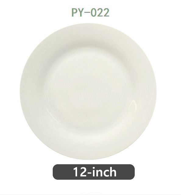 Ceramic Flate Plate White 12&quot;