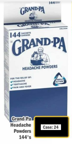 Grand-Pa Headache Powder, Size: 144s