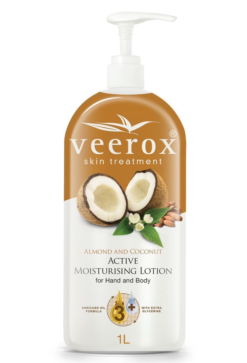 Veerox Body lotion 1lt, Size: Almond &amp; Coconut