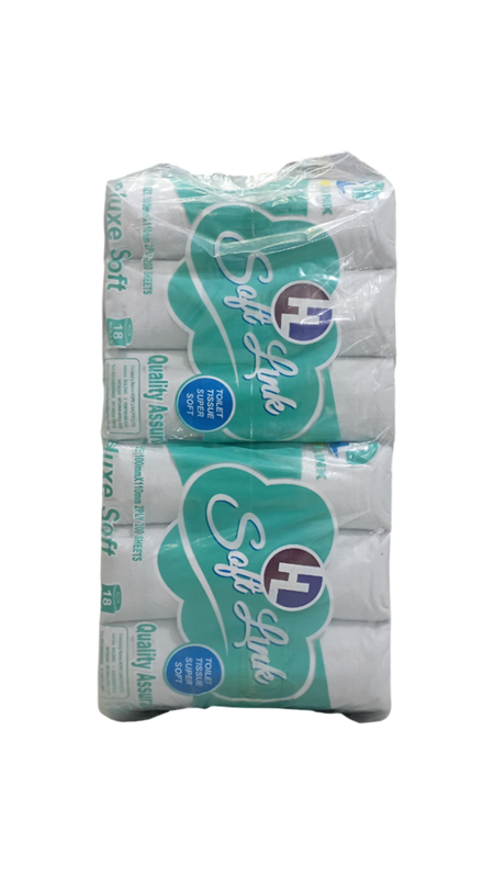 Toilet Rolls Tissue Soft Link Deluxe 18s Rec/2P/200