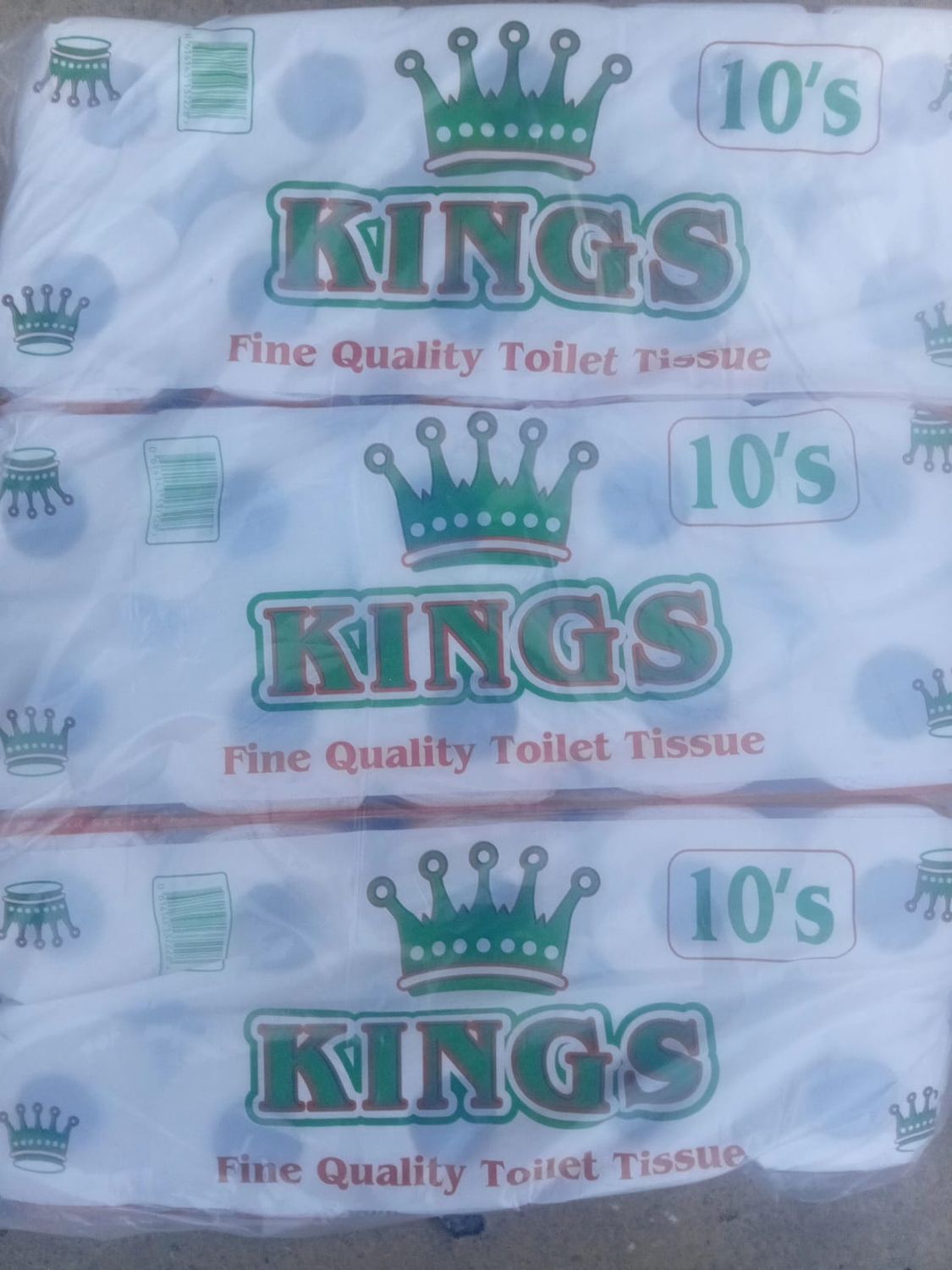 Toilet Rolls Tissue Kings Green 10&#39;s Rec 1P/200