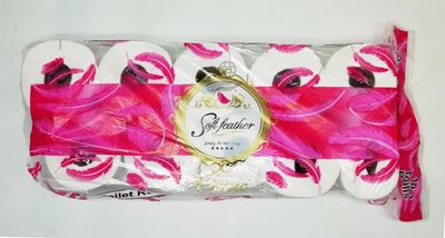 Toilet Rolls Tissue 10s Soft Feather Red Rec 2P/200