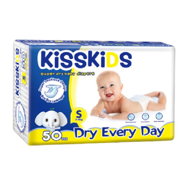 KISSKIDS Diapers 100s, Size: Small