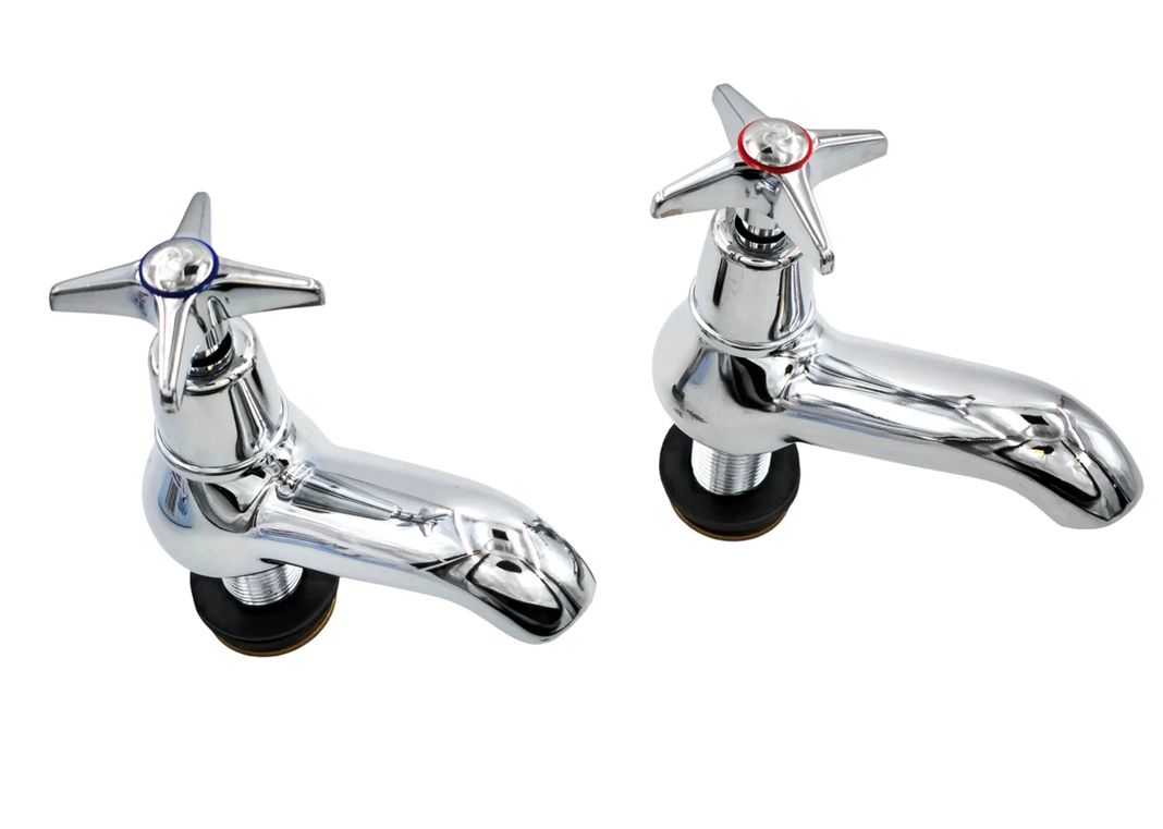 AIYI 2-Piece Chrome Pillar Tap Set