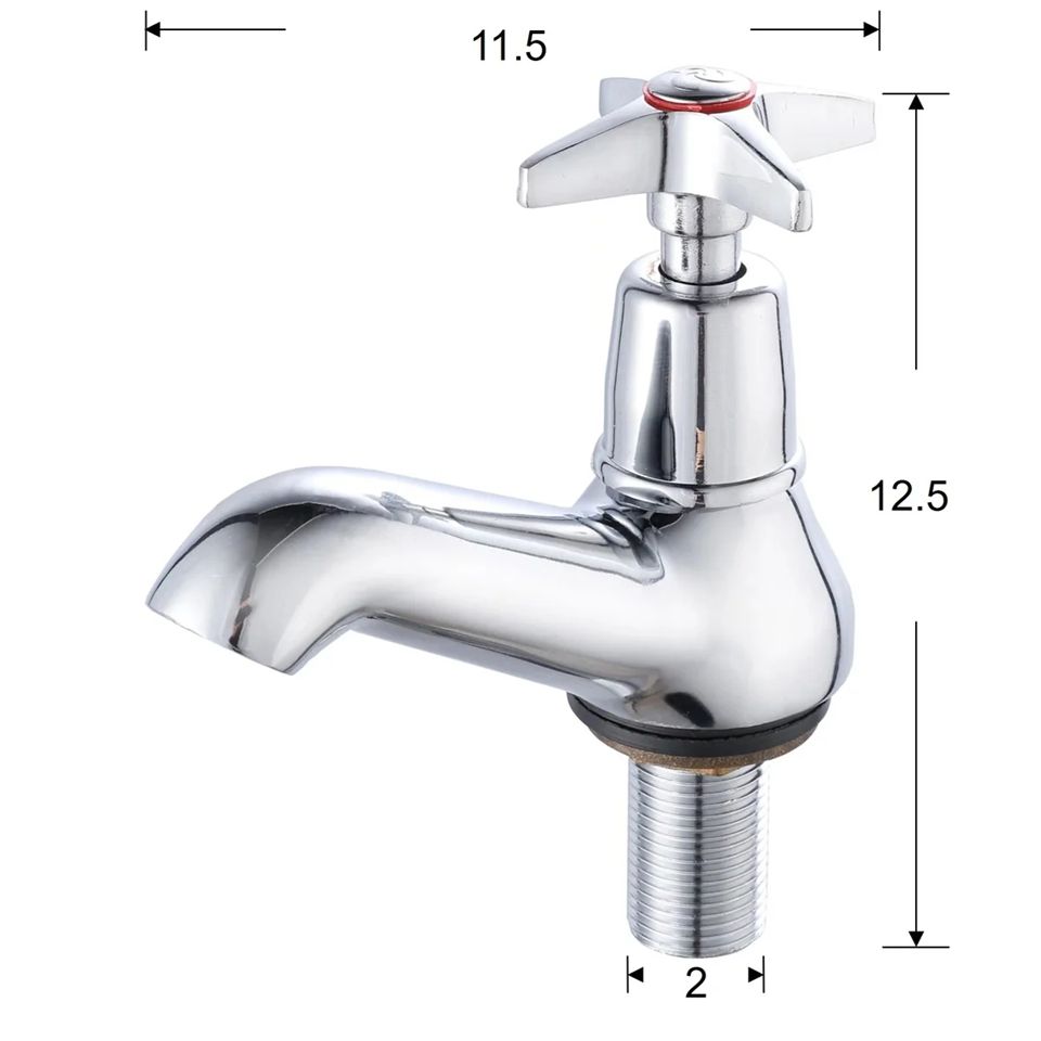 AIYI 2-Piece Chrome Pillar Tap Set