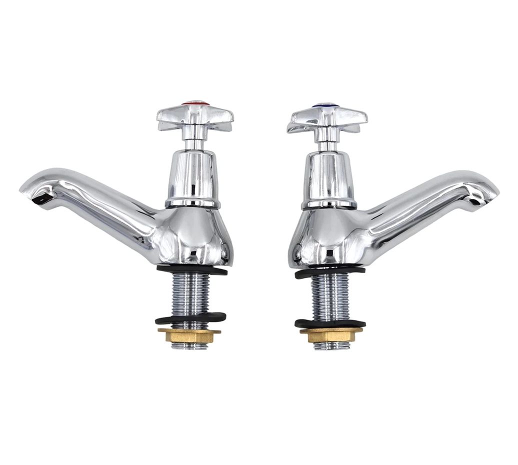 AIYI 2-Piece Chrome Pillar Tap Set