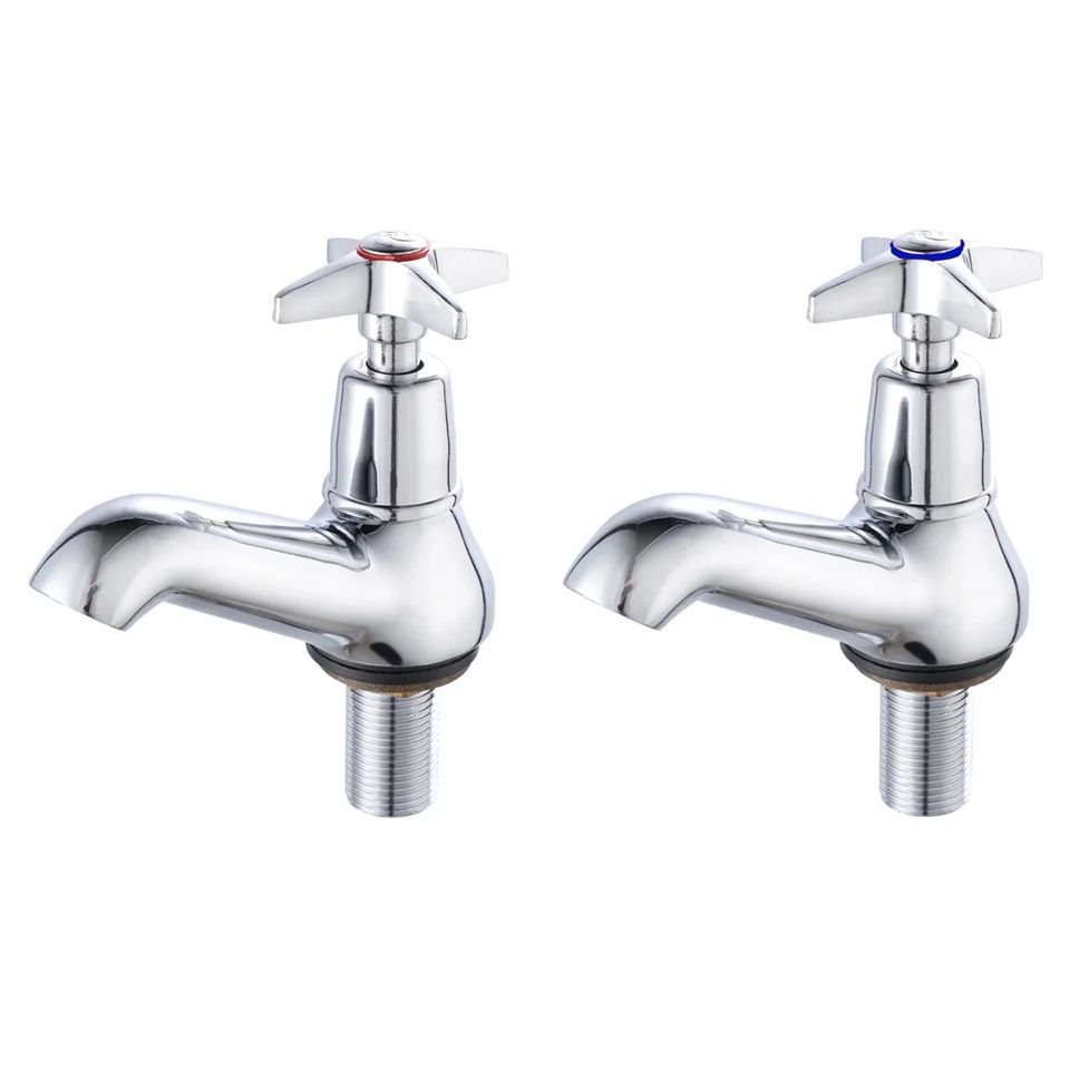 AIYI 2-Piece Chrome Pillar Tap Set