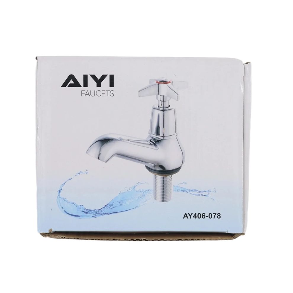 AIYI Chrome Wall-Mounted Kitchen Mixer Tap Round AY406-048