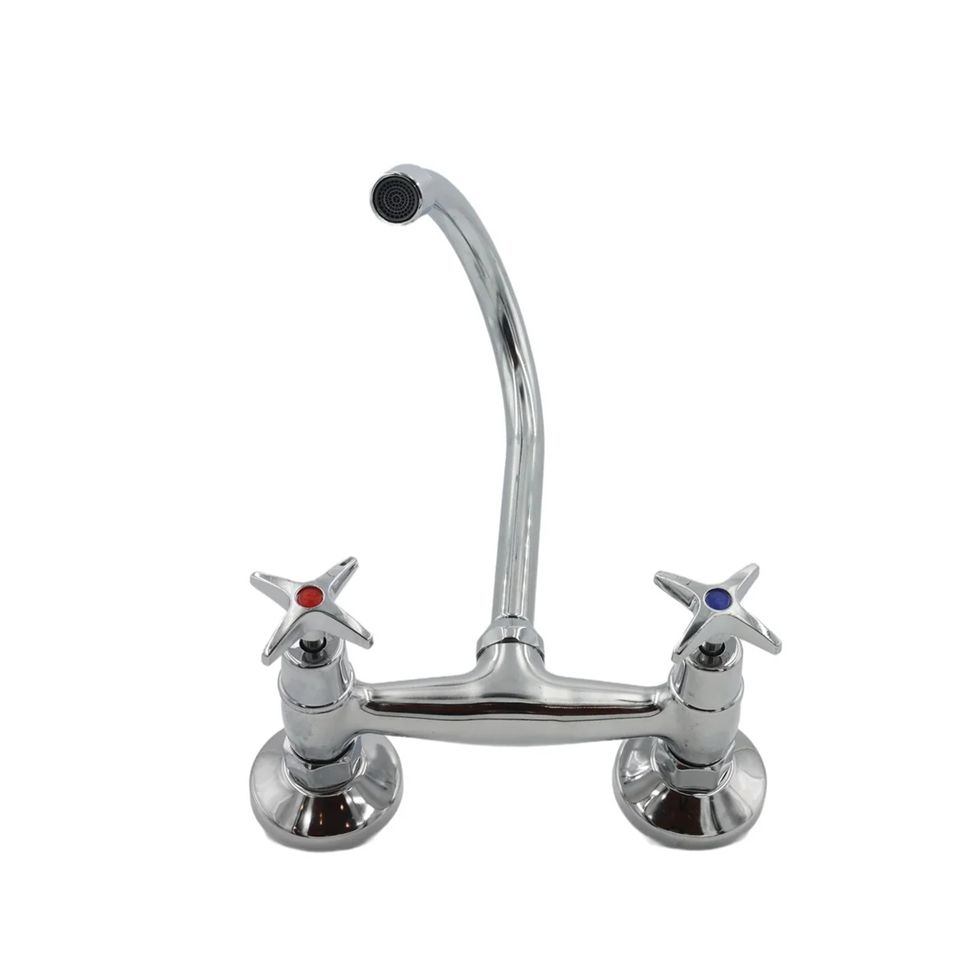 AIYI Chrome Wall-Mounted Kitchen Mixer Tap Star AY406-004