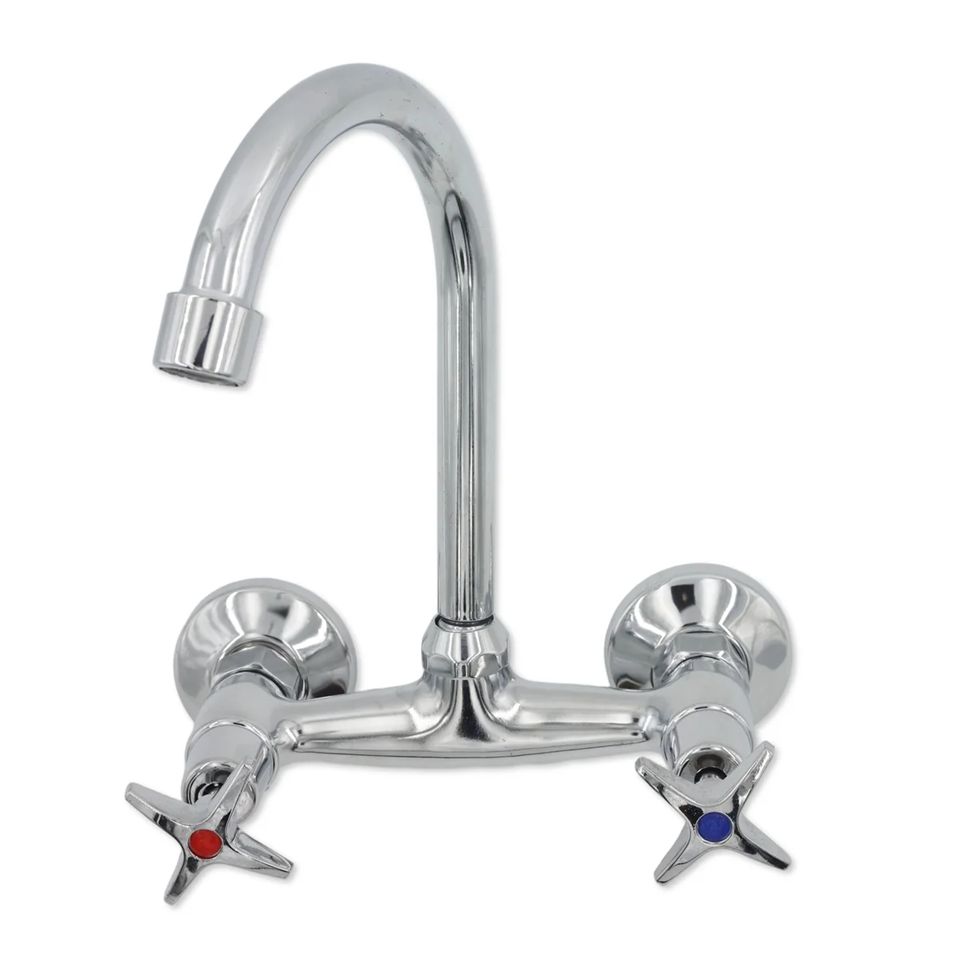 AIYI Chrome Wall-Mounted Kitchen Mixer Tap Star AY406-004