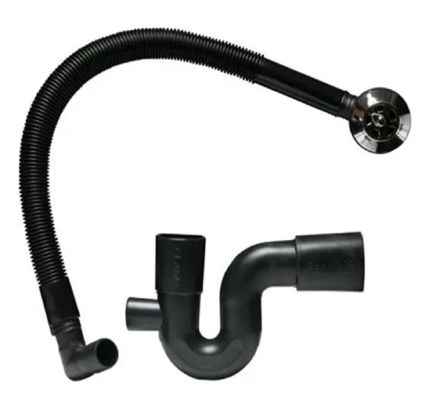 Rubber P Trap 40x40 Bath O/F Complete