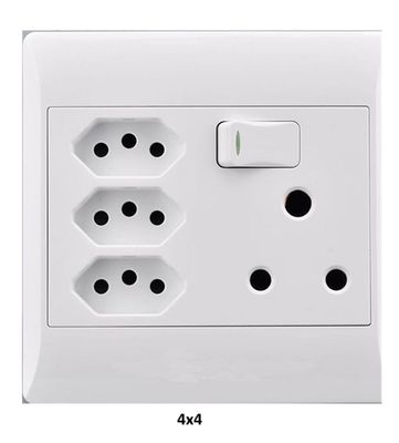 Socket 4X4 3Xeuro+16A White