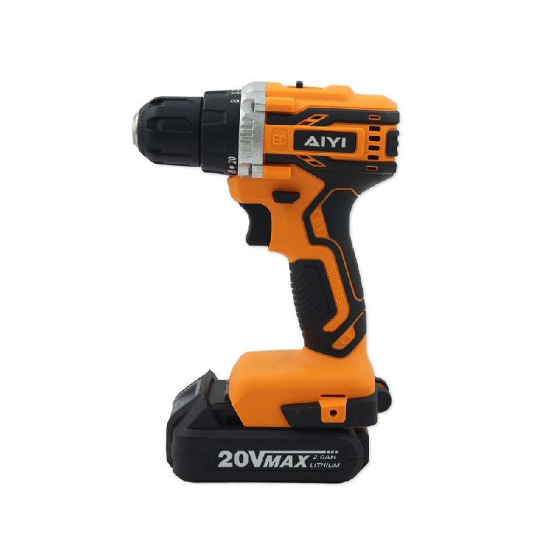 AIYI 20V Lithium Brushless Cordless Drill with 2 Battery Packs