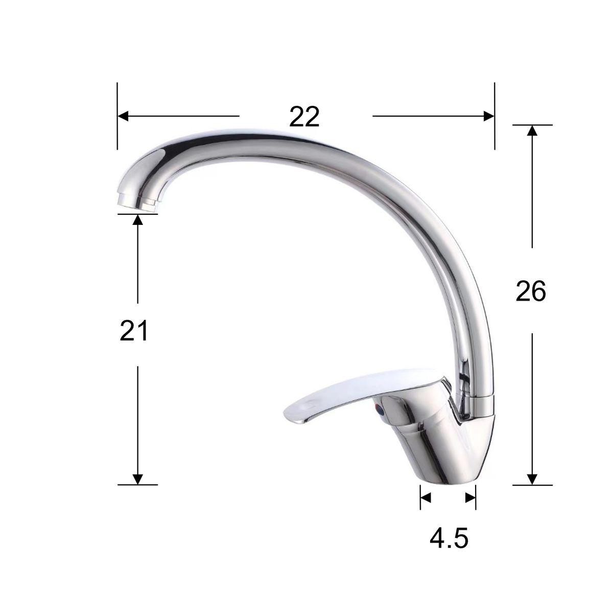 AIYI Basin Mixer Long Silver
