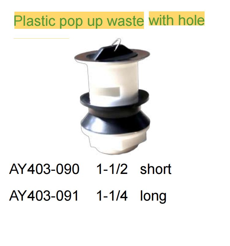 Plastic Popup Waste with Hole