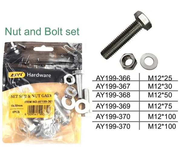 Nut and Bolt Set M12