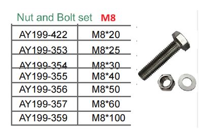 Nut and Bolt Set M8