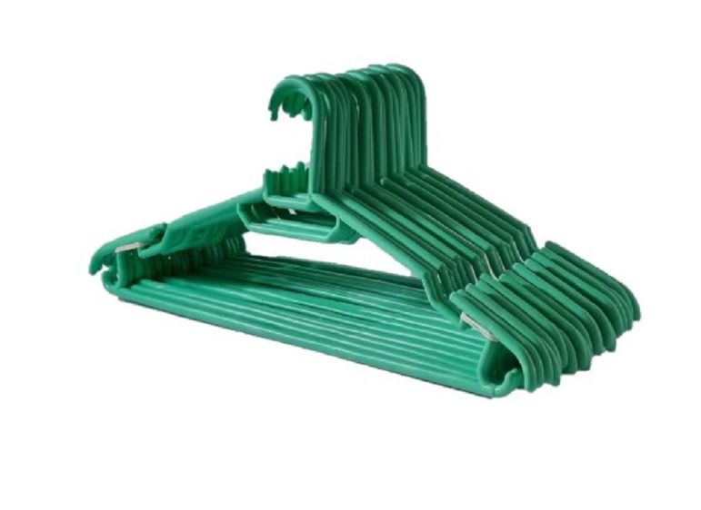 Plastic Hangers Assorted Colors 10s