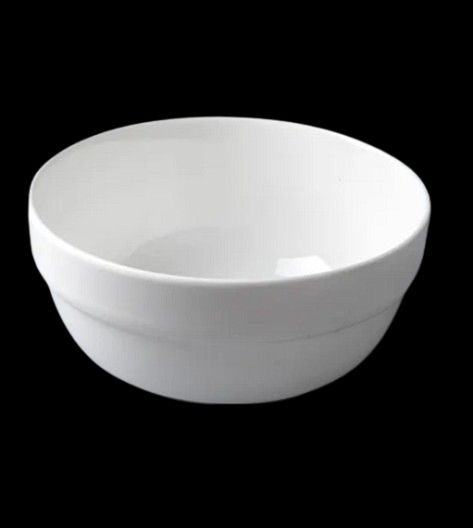 Ceramic Round Bowl White 7"