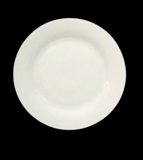 Ceramic Round Plate White 10"