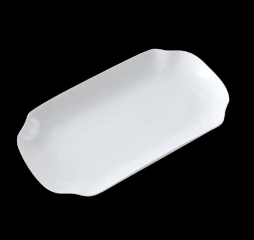 Ceramic Long Bowl Plate White 27cm
