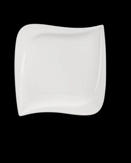 Ceramic Oval Plate White 8.5"