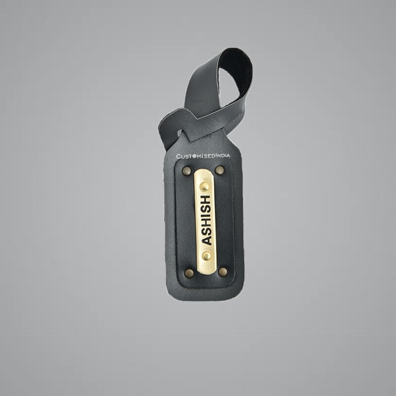 Black Customised Luggage Tag