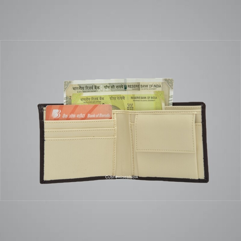 Dark Brown - Creme Imported Dual Colour Wallet