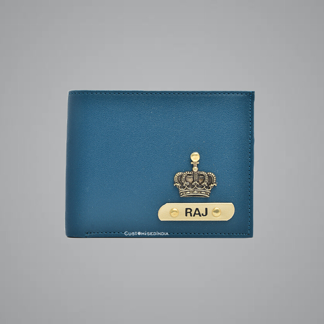 Royal Blue - Tan Imported Dual Colour Wallet