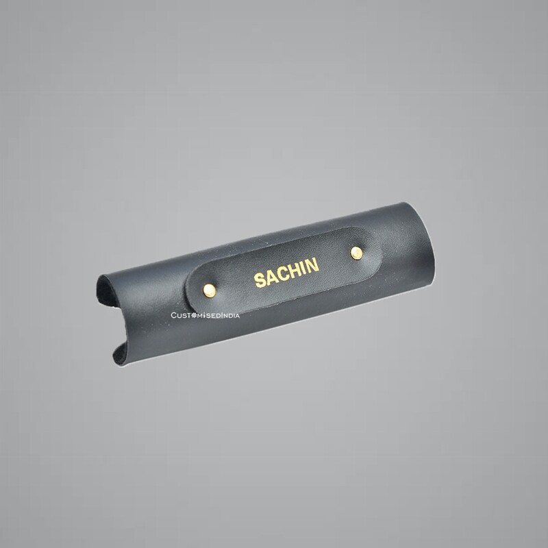 Black Personalised Luggage Handle Cover