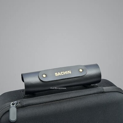 Black Personalised Luggage Handle Cover