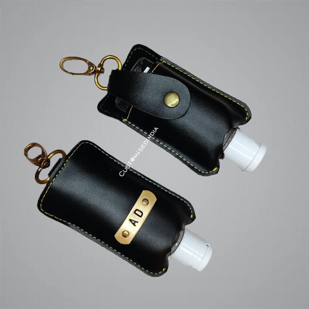 Black Customised Sanitiser Holder