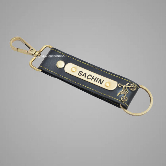 Black Customised Keychain with Hook
