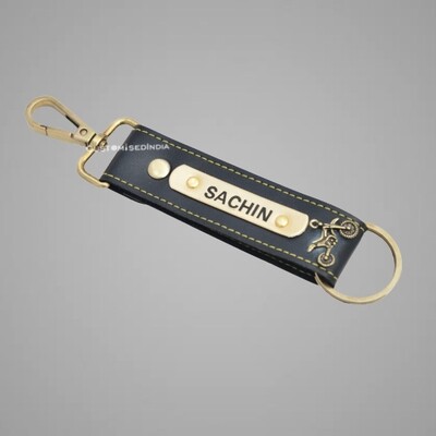 Black Customised Keychain with Hook