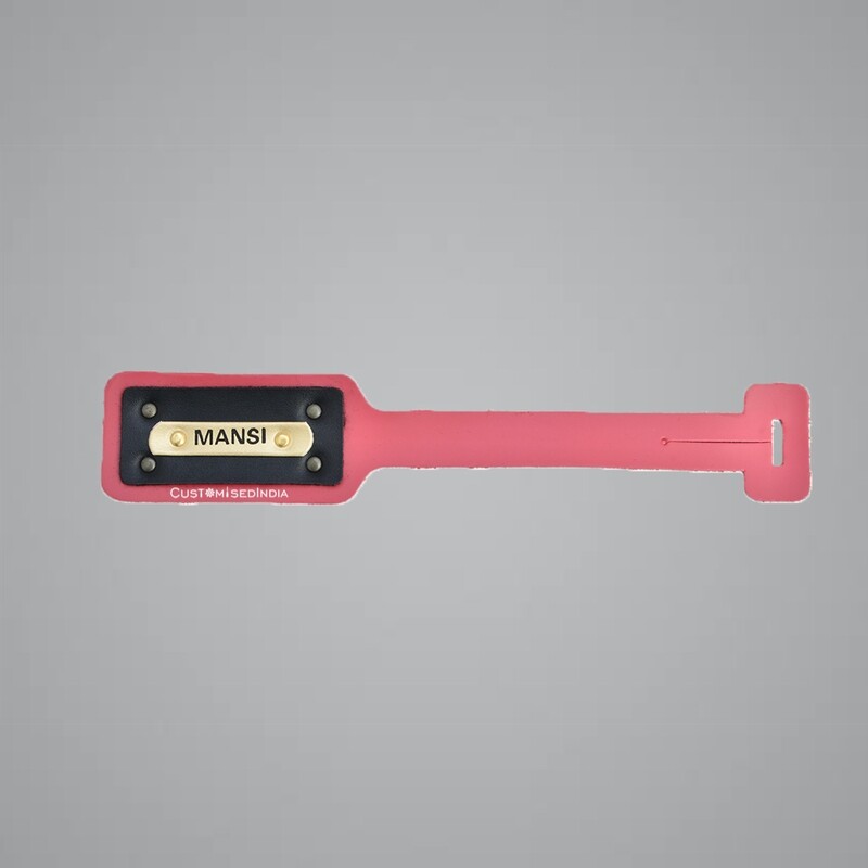 Pink Customised Luggage Tag