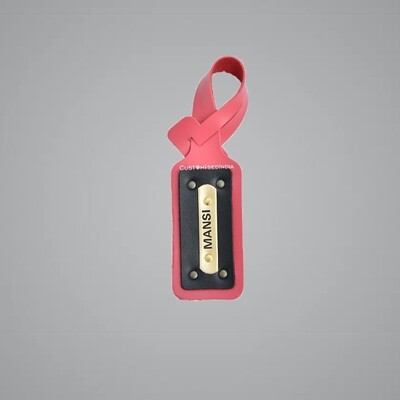 Pink Customised Luggage Tag