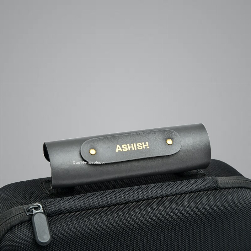 Grey Personalised Luggage Handle Cover