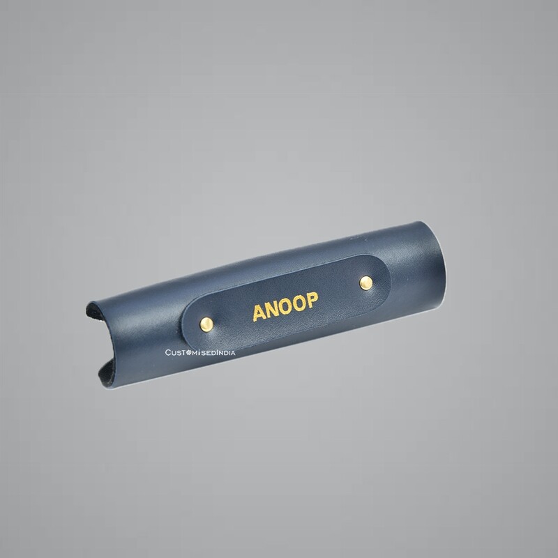 Blue Personalised Luggage Handle Cover