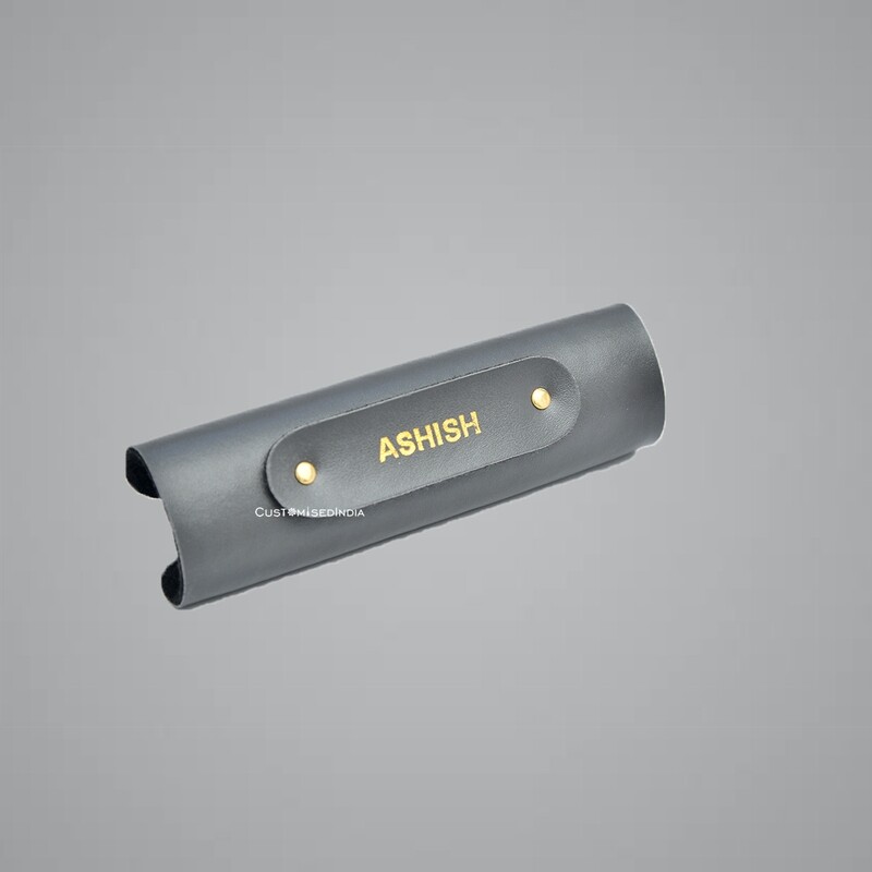 Grey Personalised Luggage Handle Cover