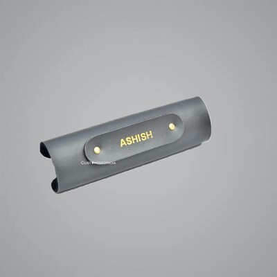 Grey Personalised Luggage Handle Cover