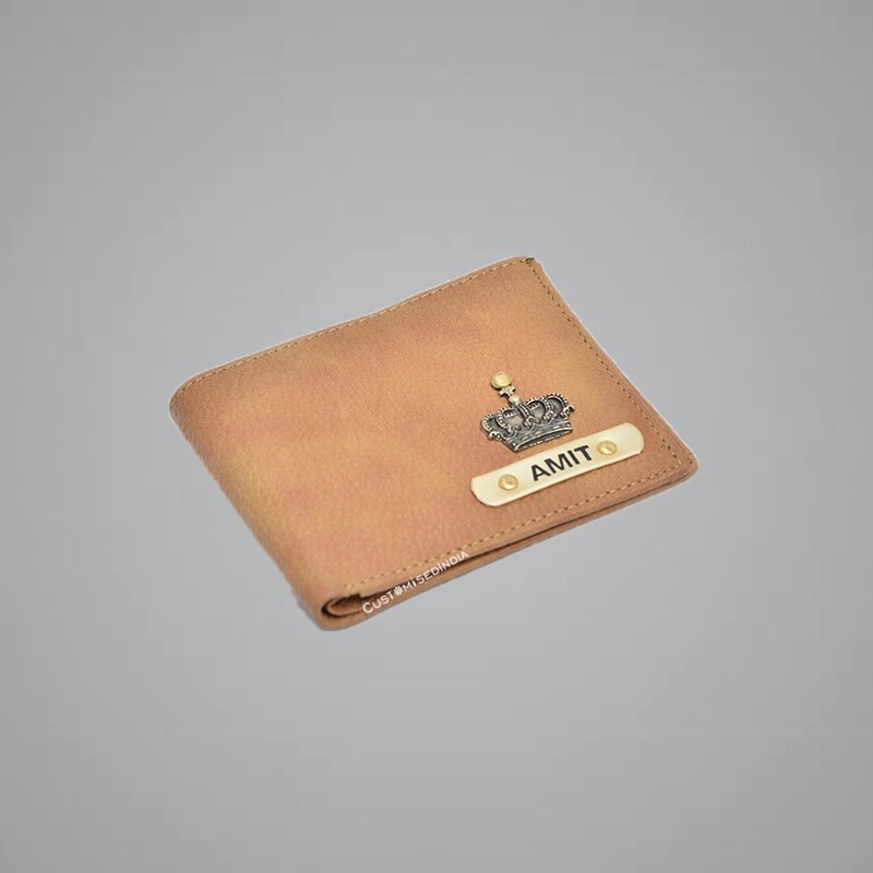 Tan Genuine Leather Customised Wallet