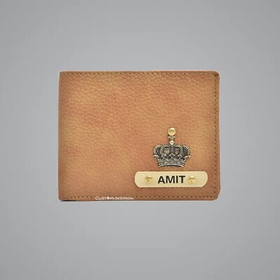 Tan Genuine Leather Customised Wallet