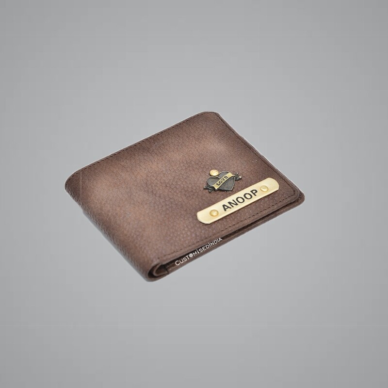 Brown Genuine Leather Customised Wallet