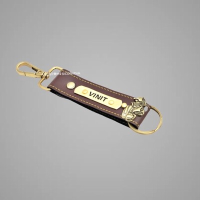 Brown Customised Keychain with Hook
