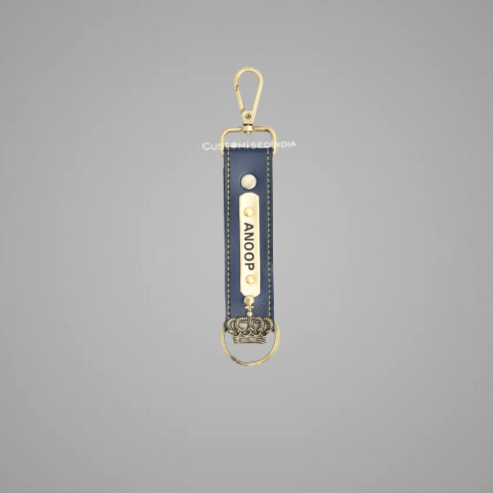 Blue Customised Keychain with Hook