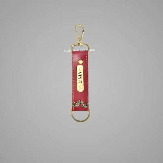 Red Customised Keychain with Hook