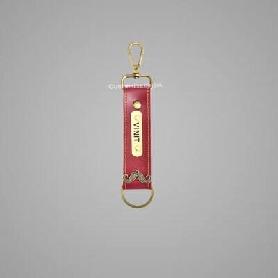 Red Customised Keychain with Hook
